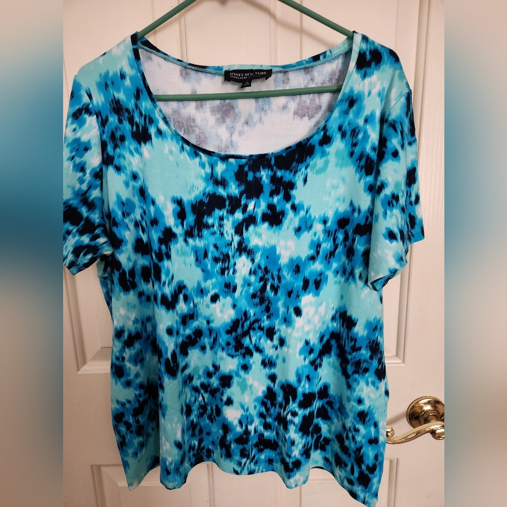 1X Jones New York Signature Woman short sleeve top